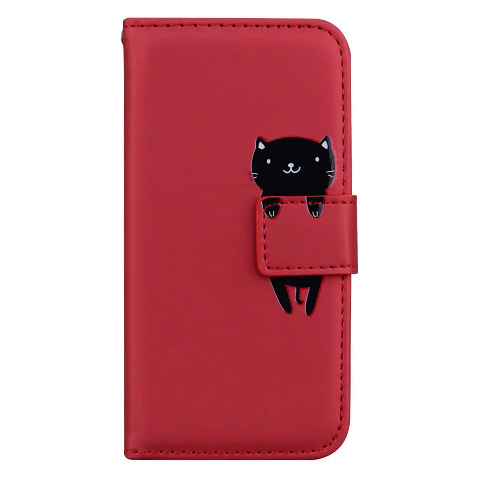 Card Slot Stand Flip Leather iPhone Case - DealJustDeal