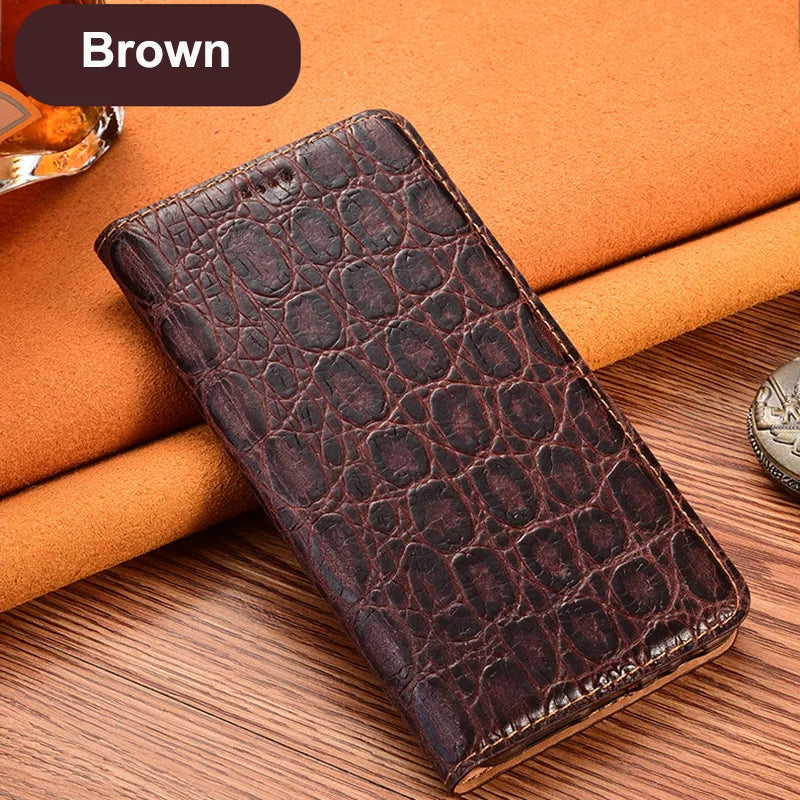 Flip Cowhide Genuine Leather Galaxy A Case - DealJustDeal