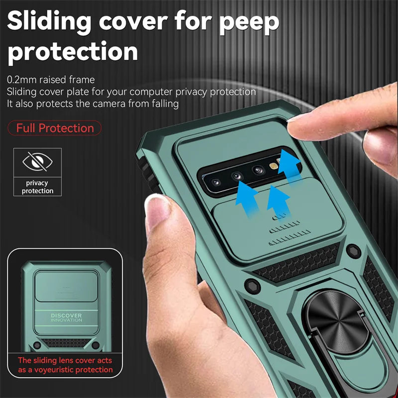 Shockproof Armor Slide Camera Protect galaxy S Case - DealJustDeal