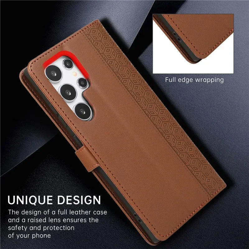 Flip Wallet Card Leather Galaxy Note and S Case - DealJustDeal