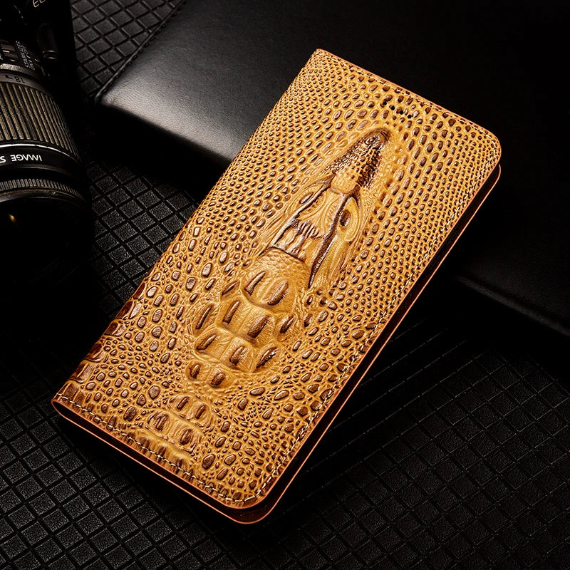 Crocodile Head Genuine Leather Galaxy S Case - DealJustDeal