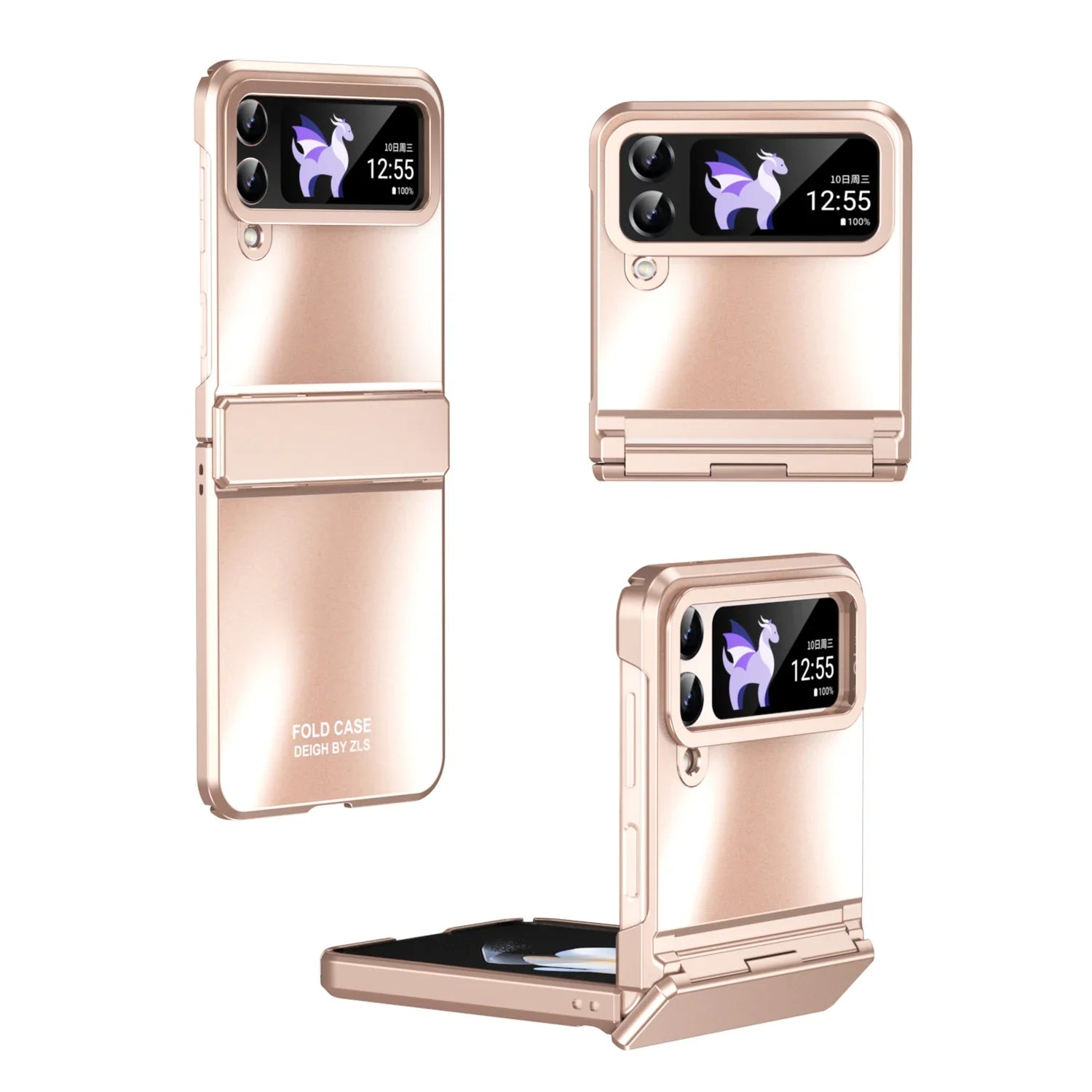 Hinge Plastic Back Electroplated Galaxy Z Flip Case - DealJustDeal