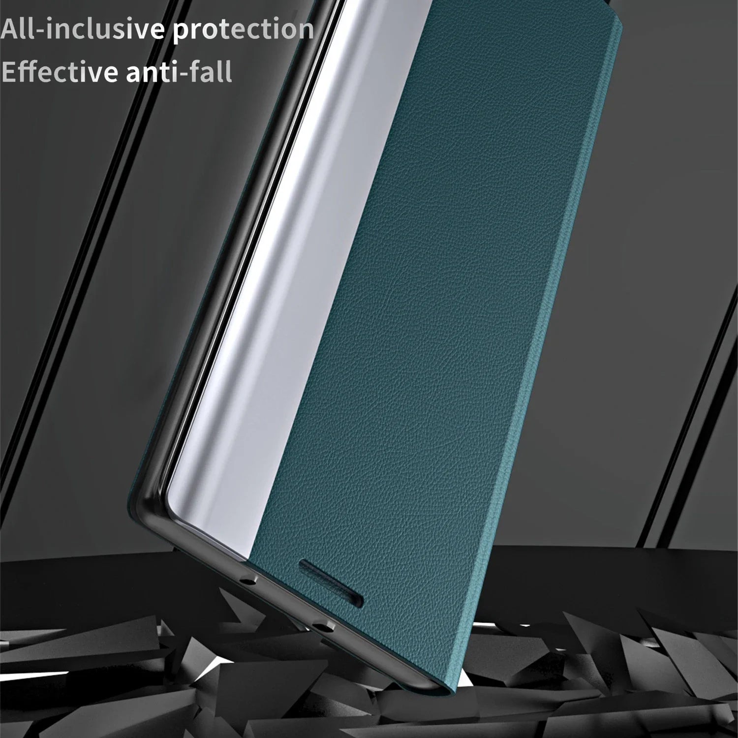 Ultrathin Bracket Flip Leather Galaxy A, F and M Case - DealJustDeal