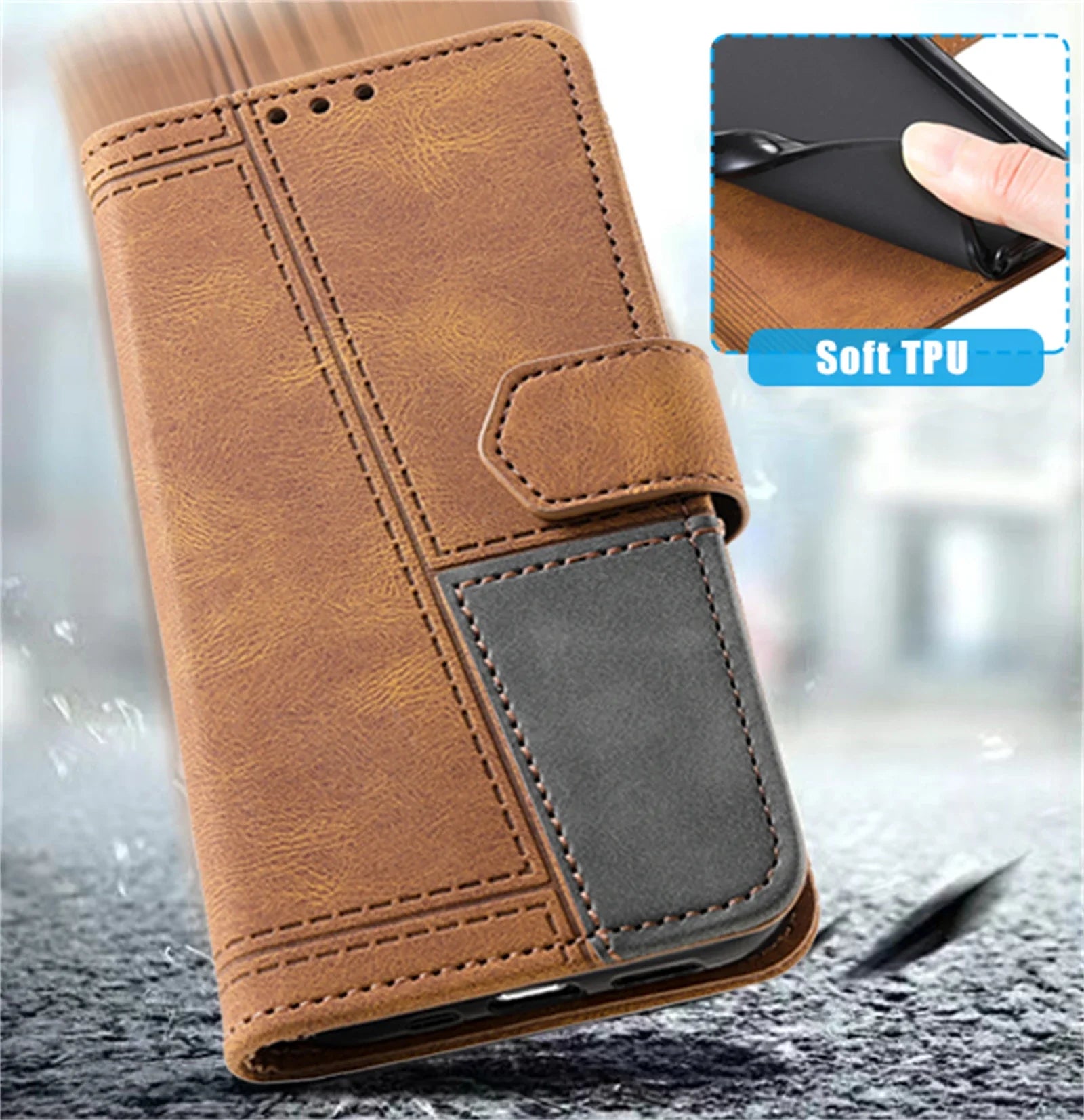 Wallet Leather Flip Galaxy A and M Case - DealJustDeal