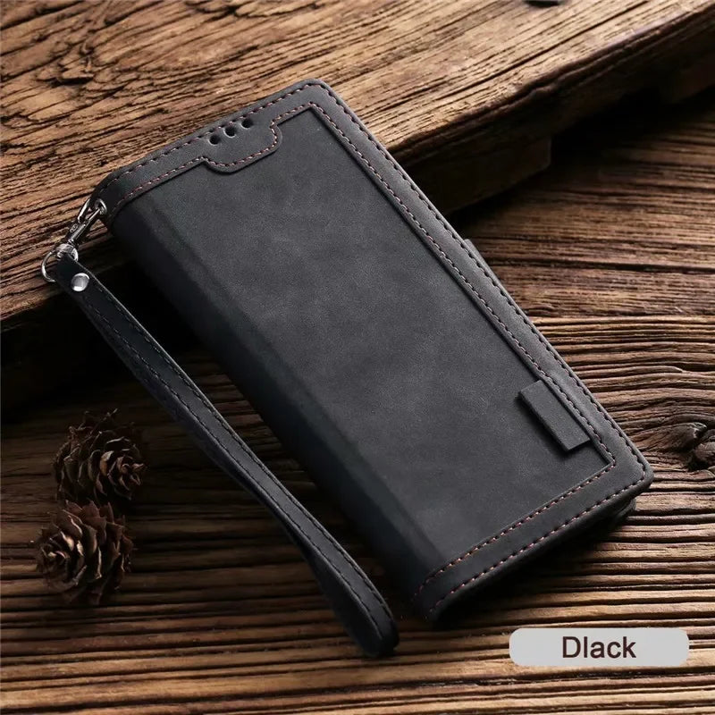 Retro Wallet Flip Leather iPhone Case - DealJustDeal