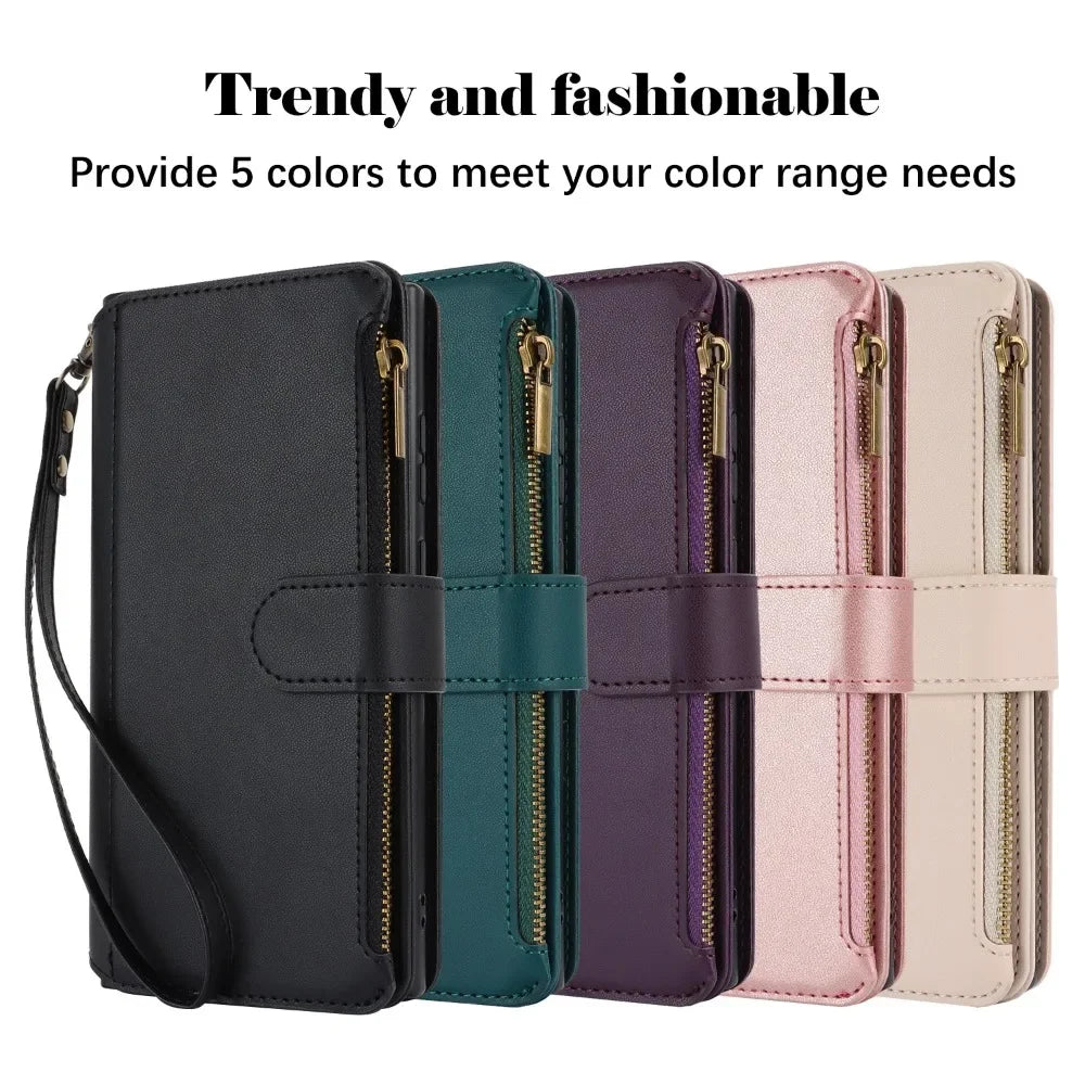 Crossbody Cards Holder Wallet Leather Galaxy A, Note and S Case - DealJustDeal