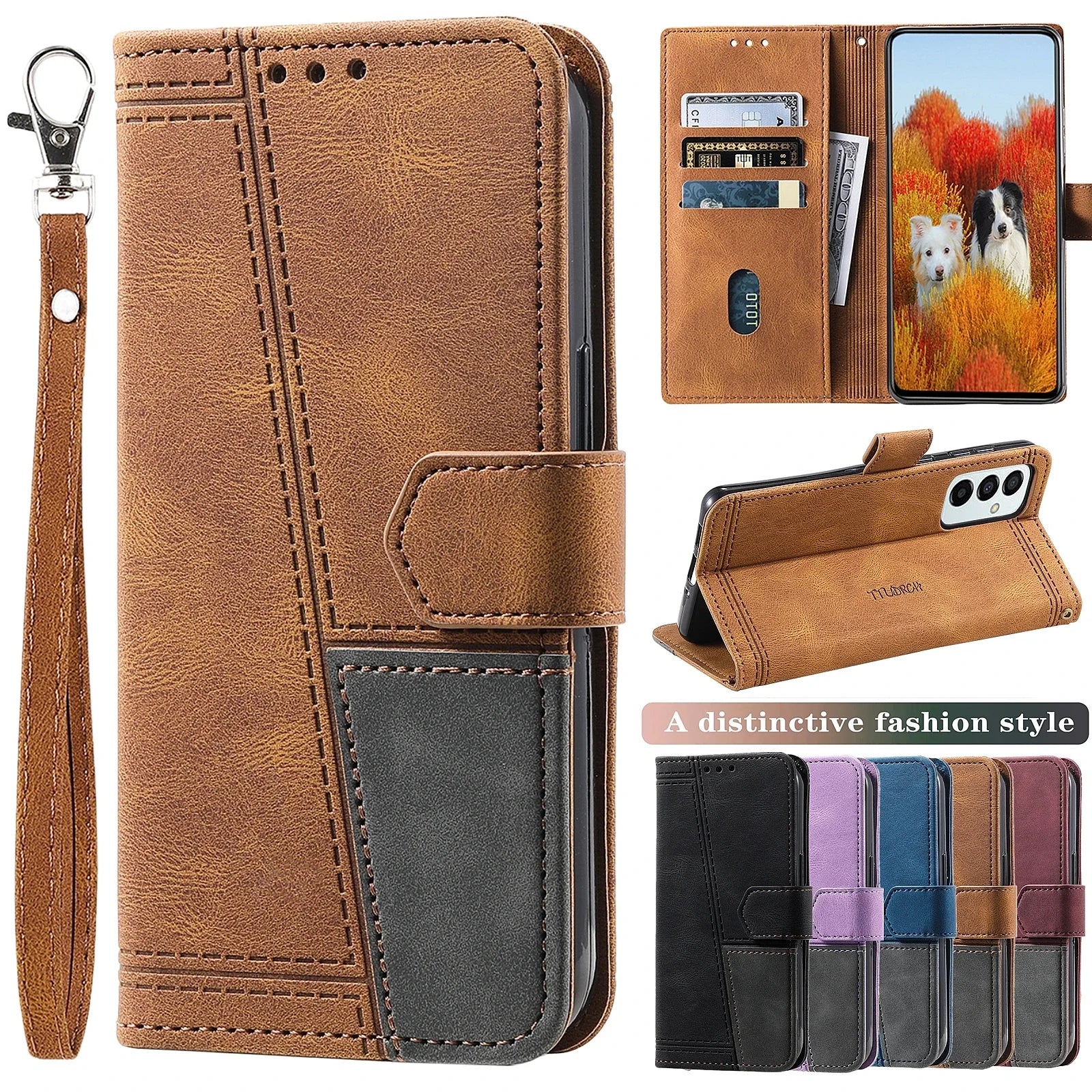 Wallet Leather Flip Galaxy A and M Case - DealJustDeal