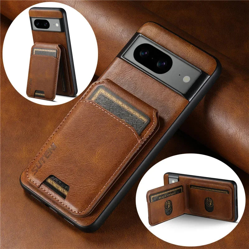 Magnetic Flip Leather Wallet Google Case - DealJustDeal