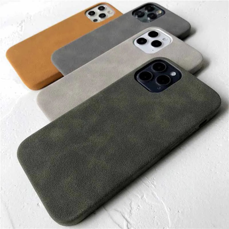 anti-skid Ultra thin Suede Texture leather iPhone Case - DealJustDeal