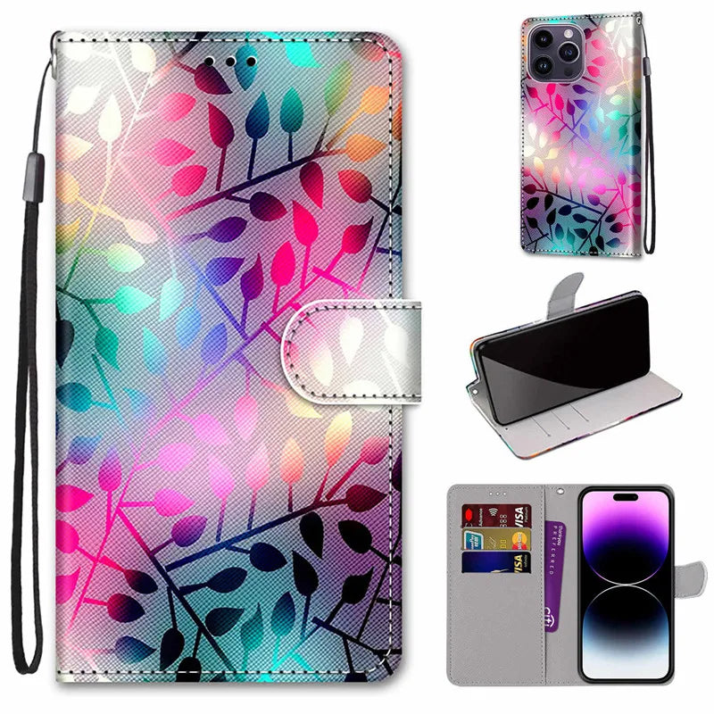 Wallet Stand Book Flip Leather Galaxy A Case - DealJustDeal