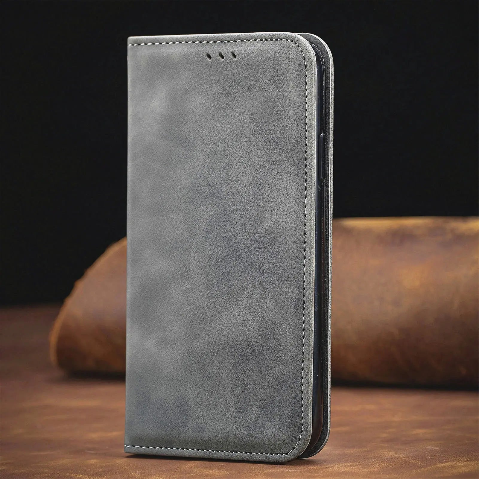 Business Flip Wallet Leather Galaxy A, M, Note and S Case - DealJustDeal