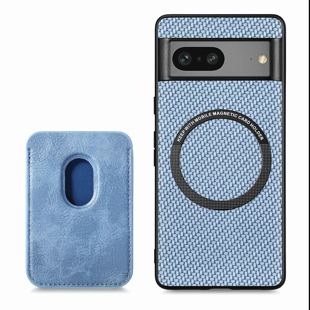 Carbon Fiber Texture Leather Magnetic Google Case - DealJustDeal