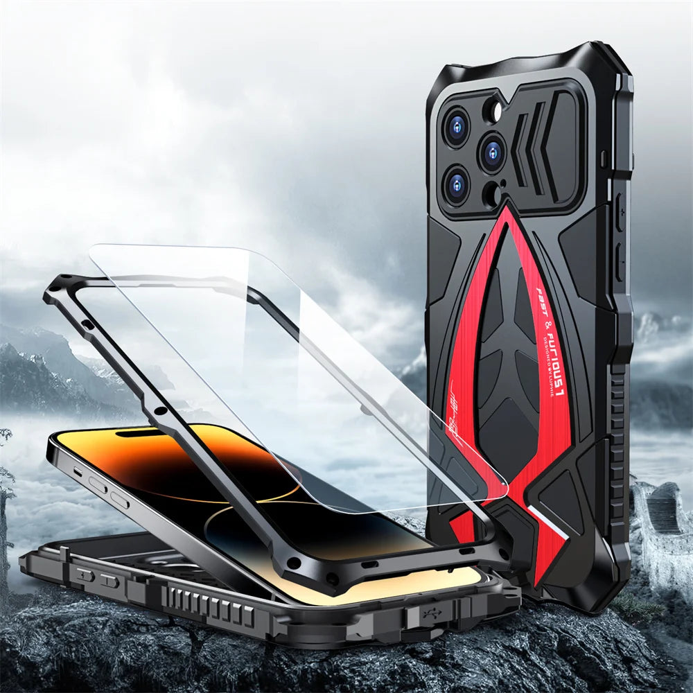 Shockproof Metal Armor Case for iPhone Case - DealJustDeal