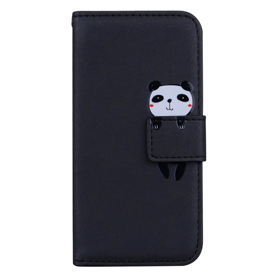 Card Slot Stand Flip Leather iPhone Case - DealJustDeal