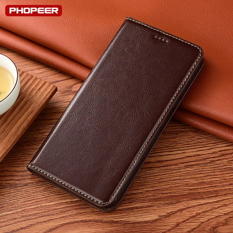 Retro Wallet Book Style Flip Genuine Leather Google Case - DealJustDeal