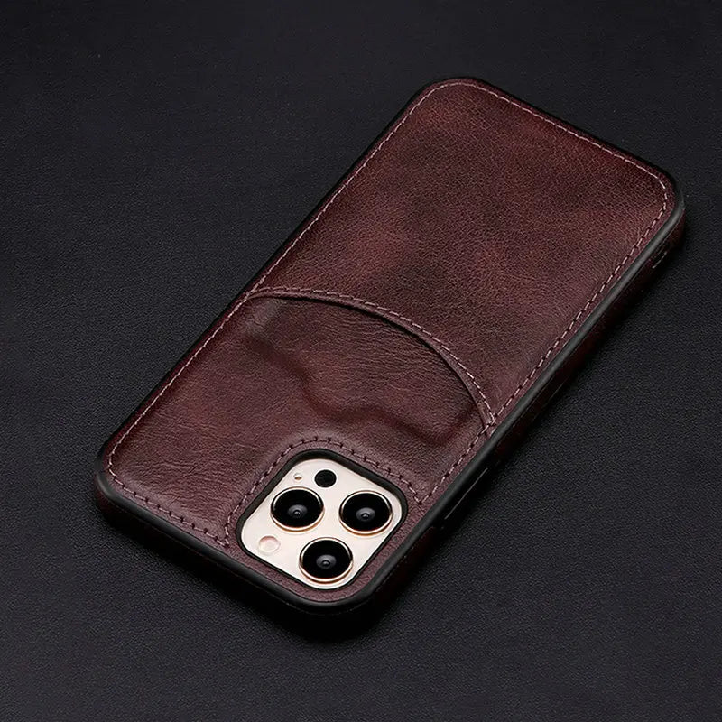 Fashion Wallet Credit Card Slot PU Leather iPhone Case - DealJustDeal