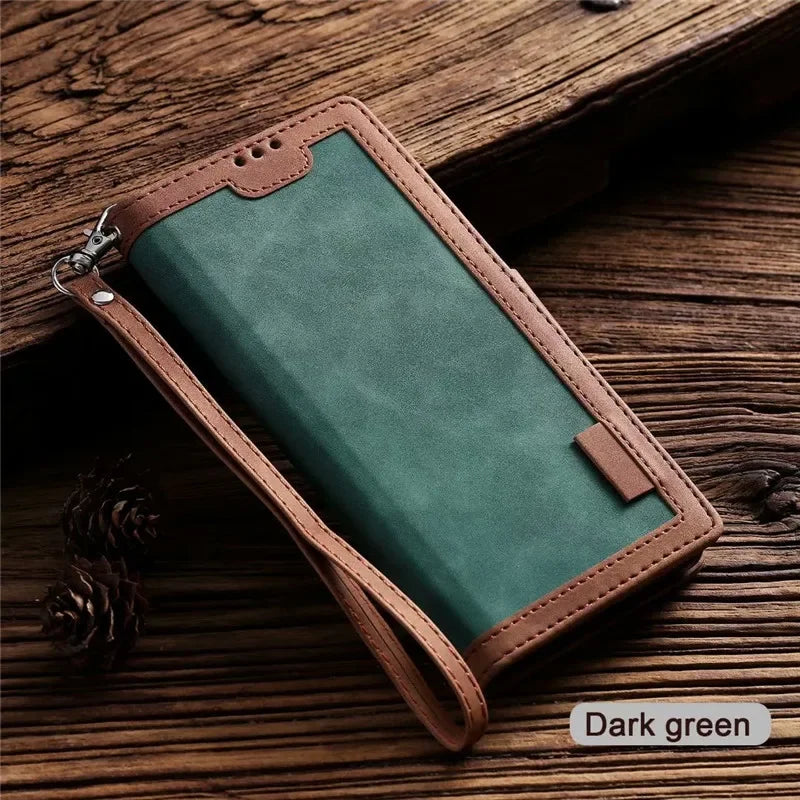 Retro Wallet Flip Leather iPhone Case - DealJustDeal