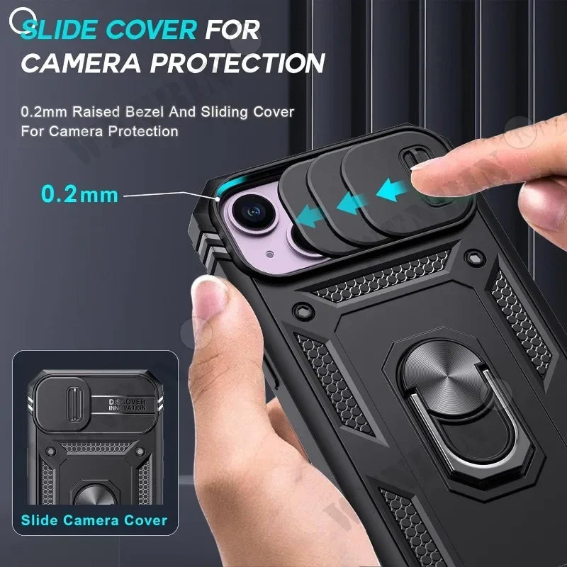 Heavy Duty with Camera 360 Degree Kickstand iPhone Case - DealJustDeal