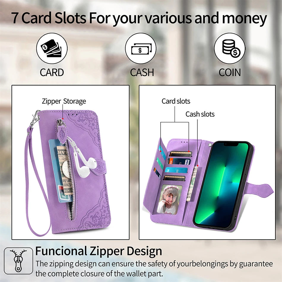 Zipper Wallet Flip Google Case - DealJustDeal