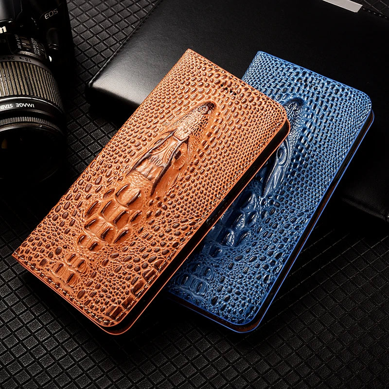 Crocodile Head Genuine Leather Galaxy S Case - DealJustDeal