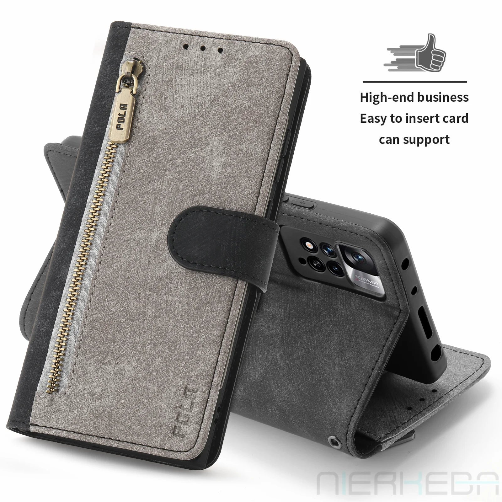 Anti-Theft Brush Wallet Google Case - DealJustDeal