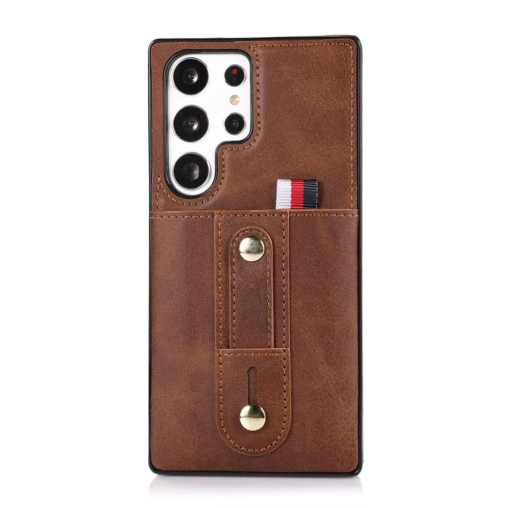 Wallet Card Slots Magnetic Leather Galaxy Note Case - DealJustDeal