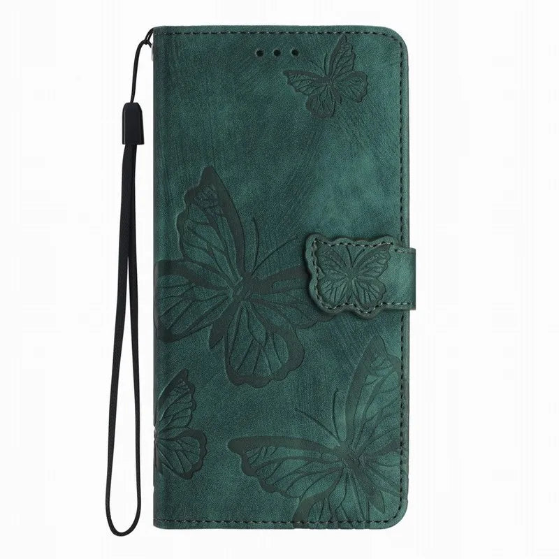 Cute Butterfly Card Protective Wallet Galaxy S Case - DealJustDeal