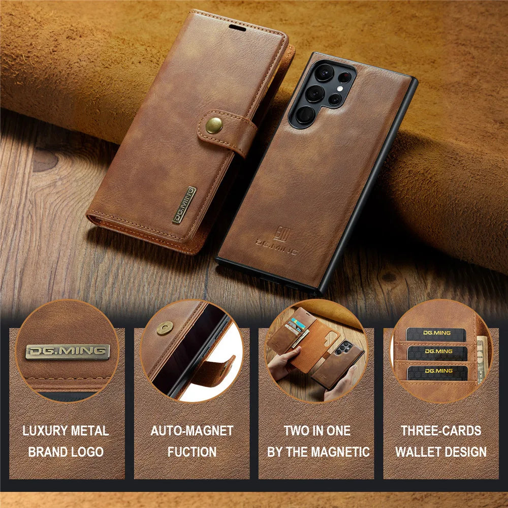 Detachable Magnetic Leather Galaxy Note and S Case - DealJustDeal