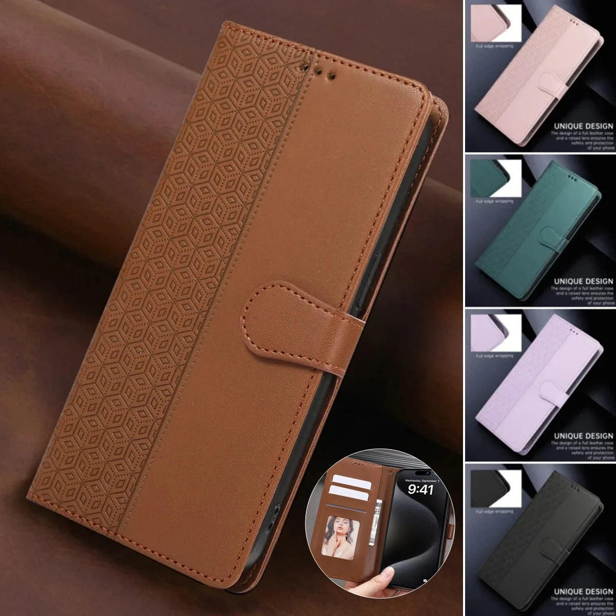 Flip Wallet Card Leather Galaxy Note and S Case - DealJustDeal