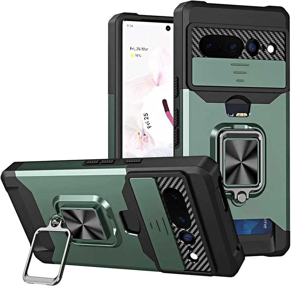 Ring Holder TPU Card Slot Armor Google Case - DealJustDeal