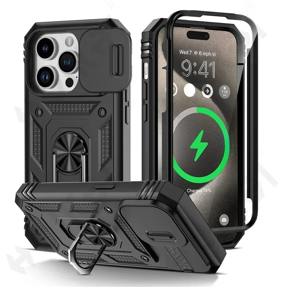 Camera Slide Armor Protection Armor iPhone Case - DealJustDeal