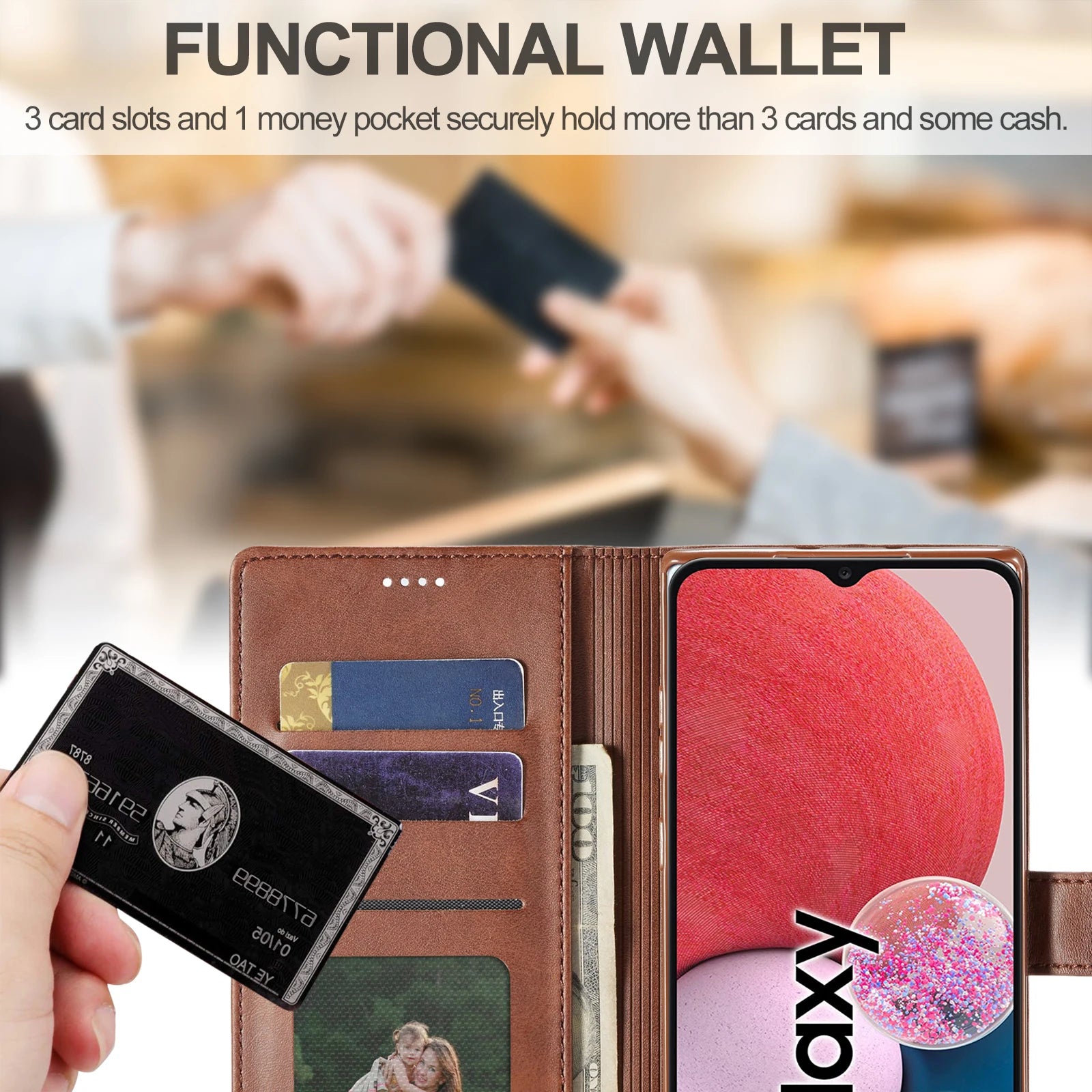 Flip Wallet Leather Galaxy A Case - DealJustDeal