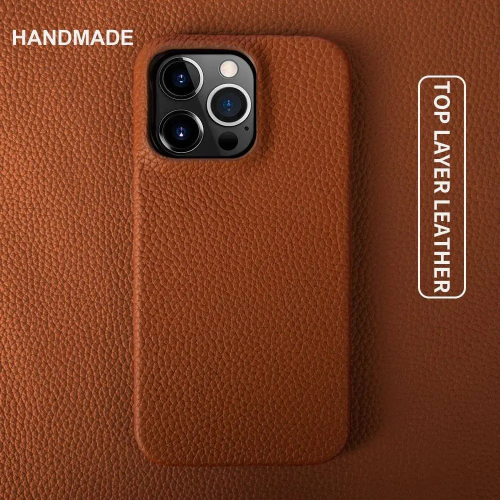 Genuine Leather Cover Business iPhone Case - DealJustDeal