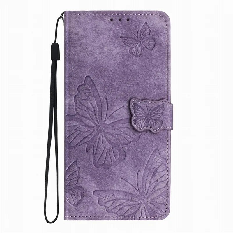 Cute Butterfly Card Protective Wallet Galaxy S Case - DealJustDeal