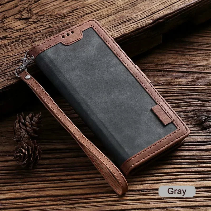 Retro Wallet Flip Leather iPhone Case - DealJustDeal