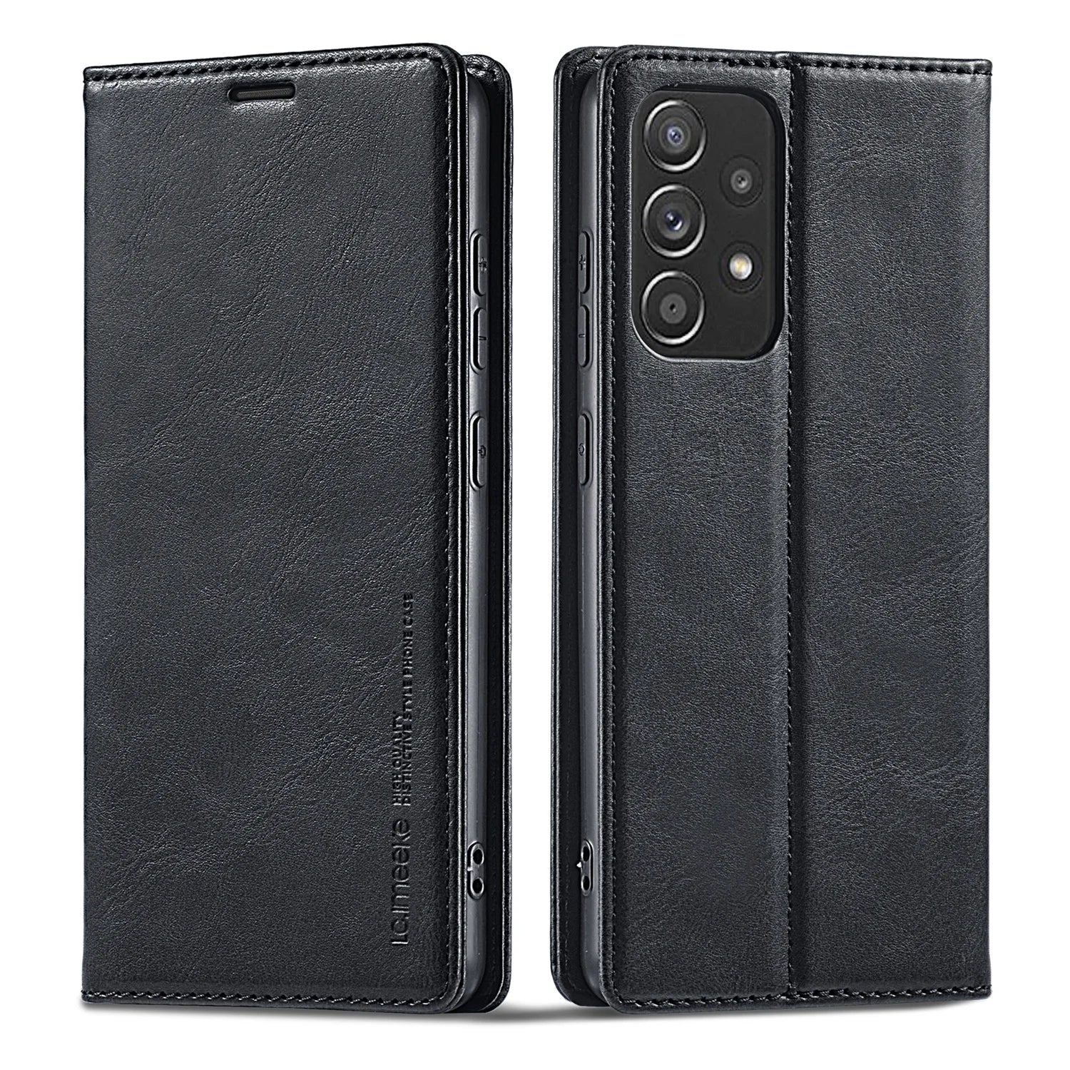 Anti-theft Brush Wallet Magnetic Flip Leather Galaxy A and S Case - DealJustDeal