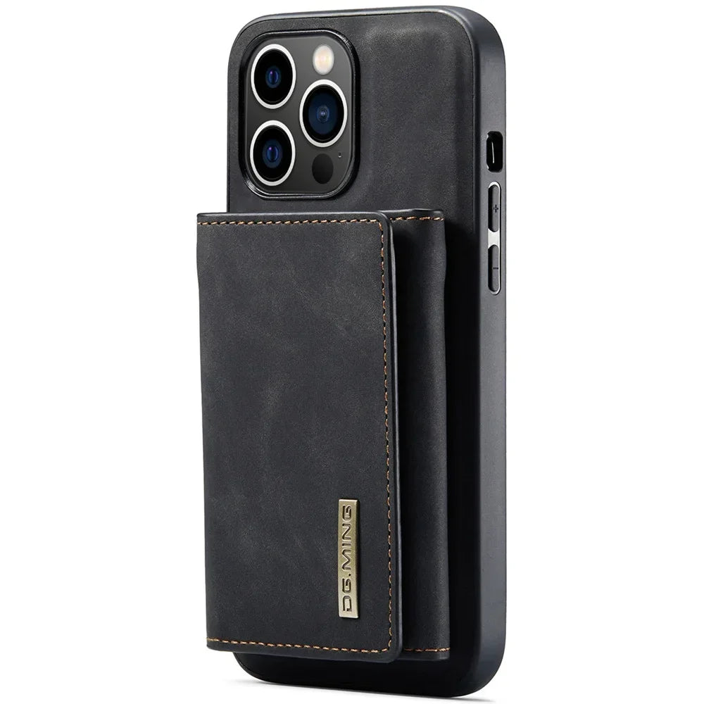 Retro Flip Magnetic Leather iPhone Case - DealJustDeal