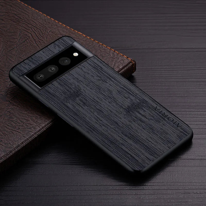 bamboo wood pattern Leather google case - DealJustDeal