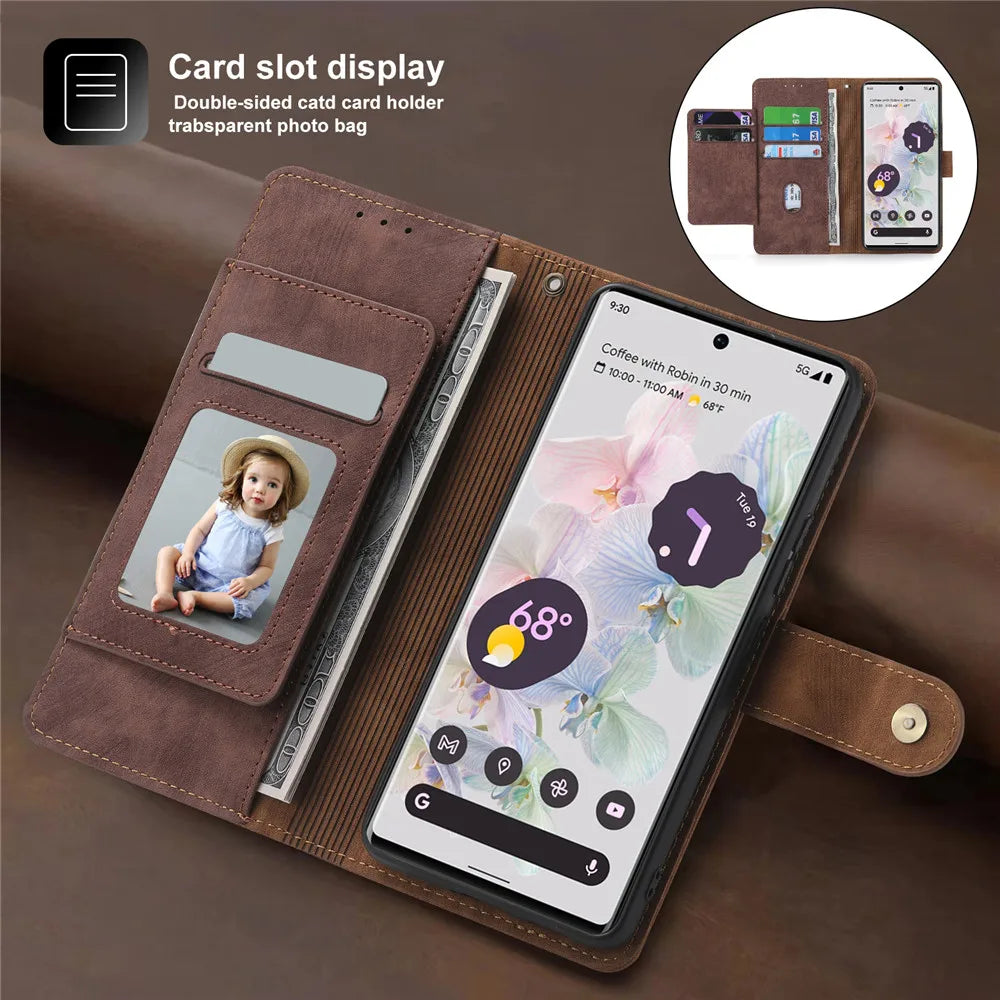 Shockproof Flip Wallet Leather Google Case - DealJustDeal