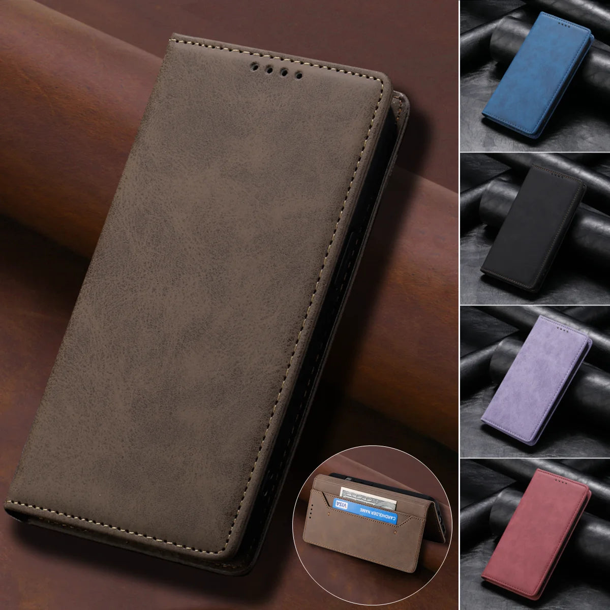 Wallet Flip Leather Galaxy A and M Case - DealJustDeal