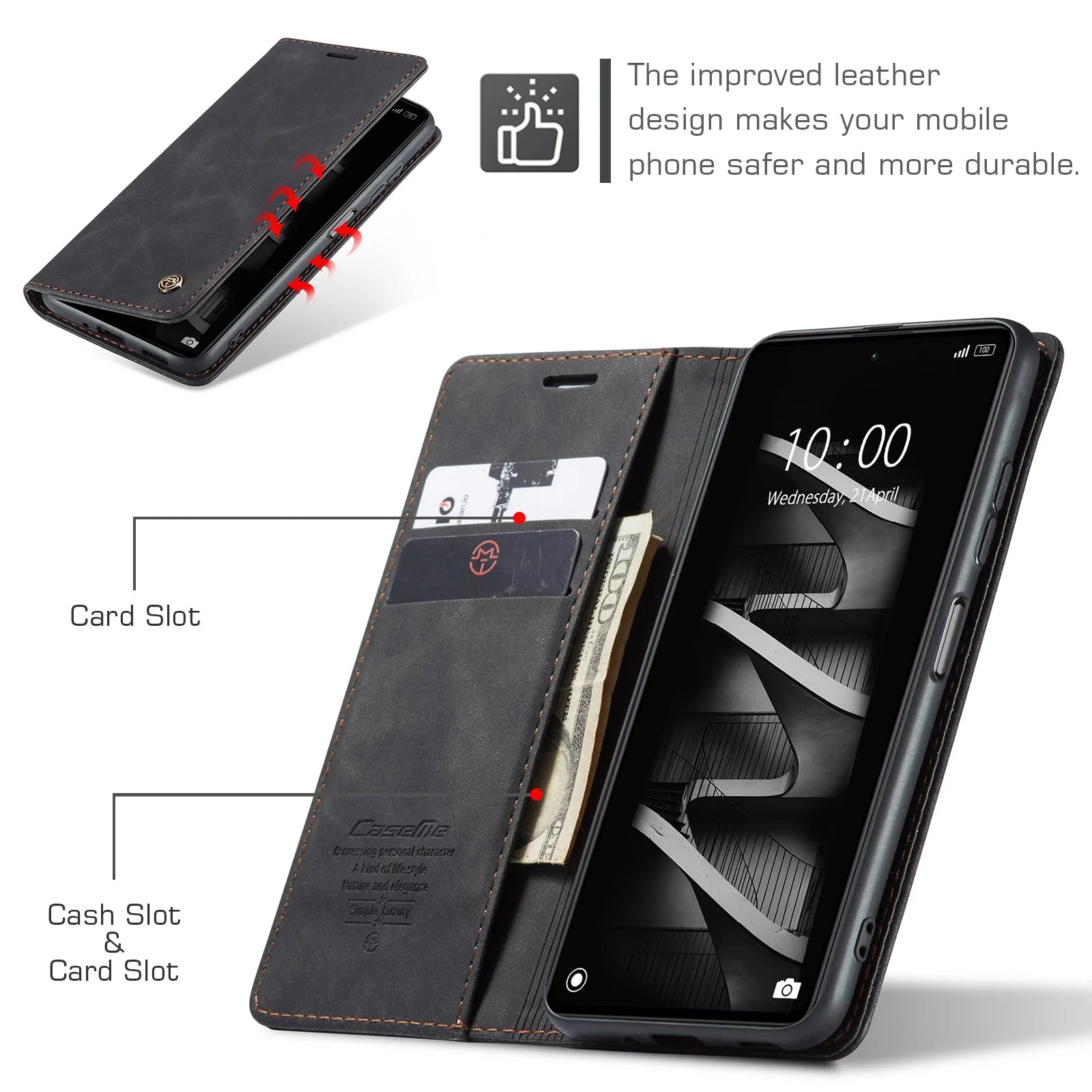 Magnetic Flip Wallet Leather Galaxy A and M Case - DealJustDeal