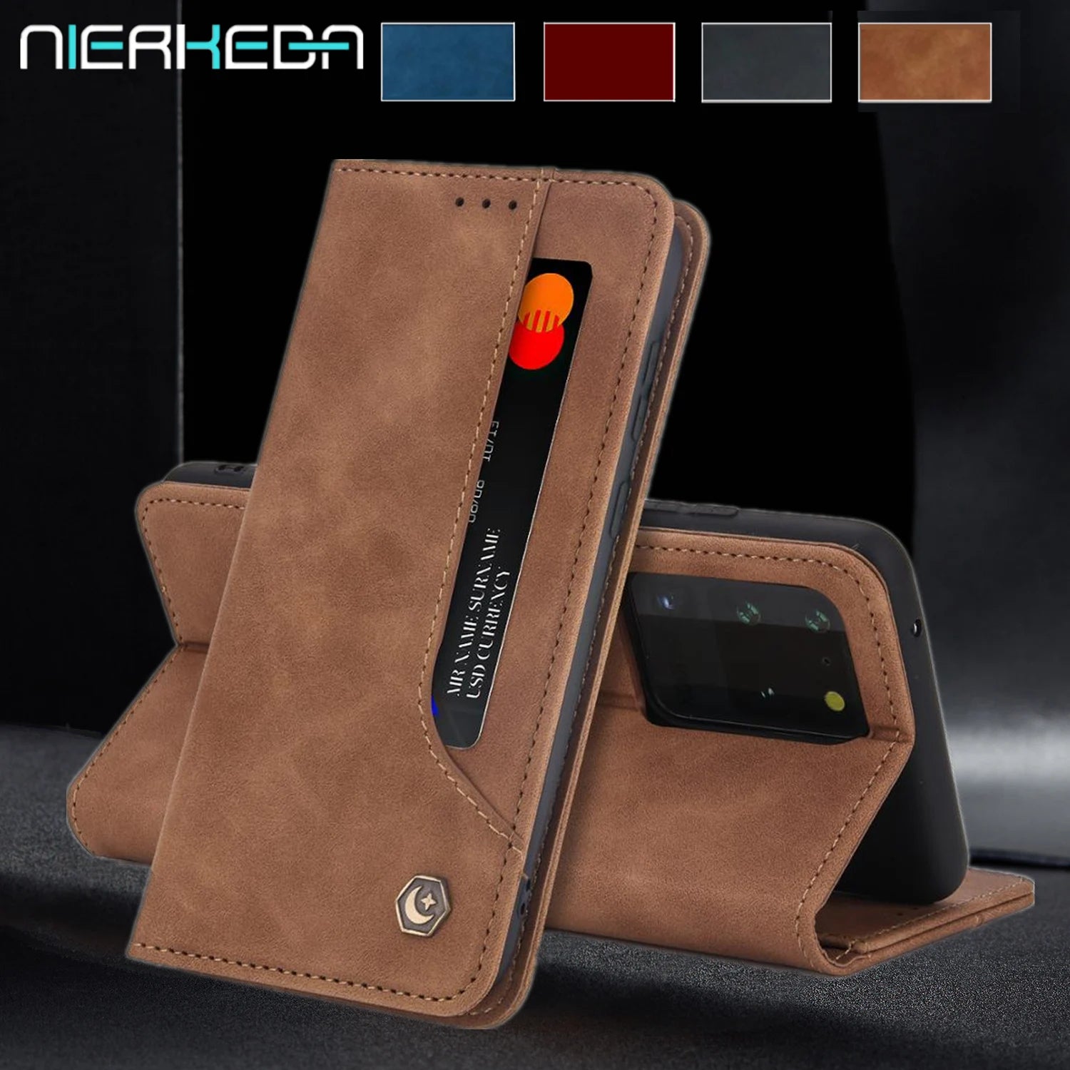 Magnetic Flip Wallet Leather Galaxy A Case - DealJustDeal