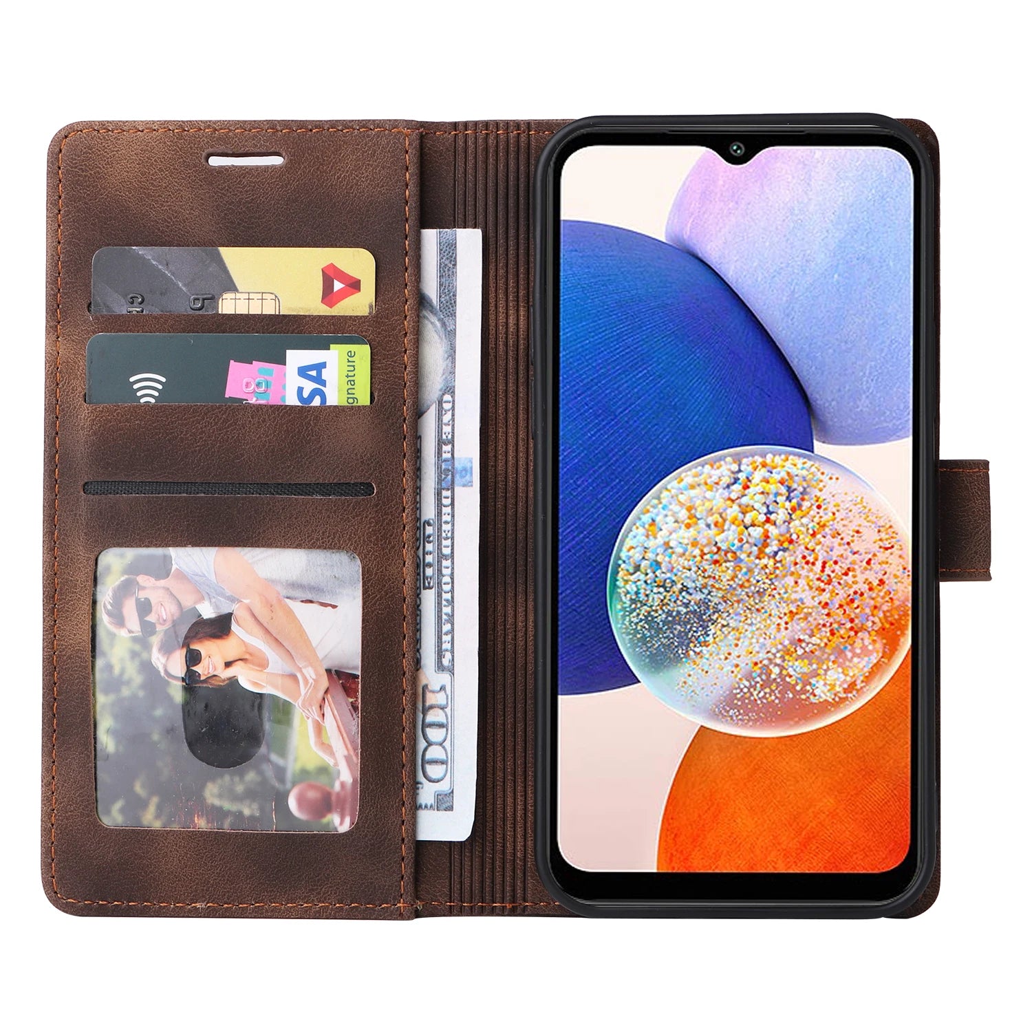 Card Slot Wallet Flip Leather Galaxy A and M Case - DealJustDeal