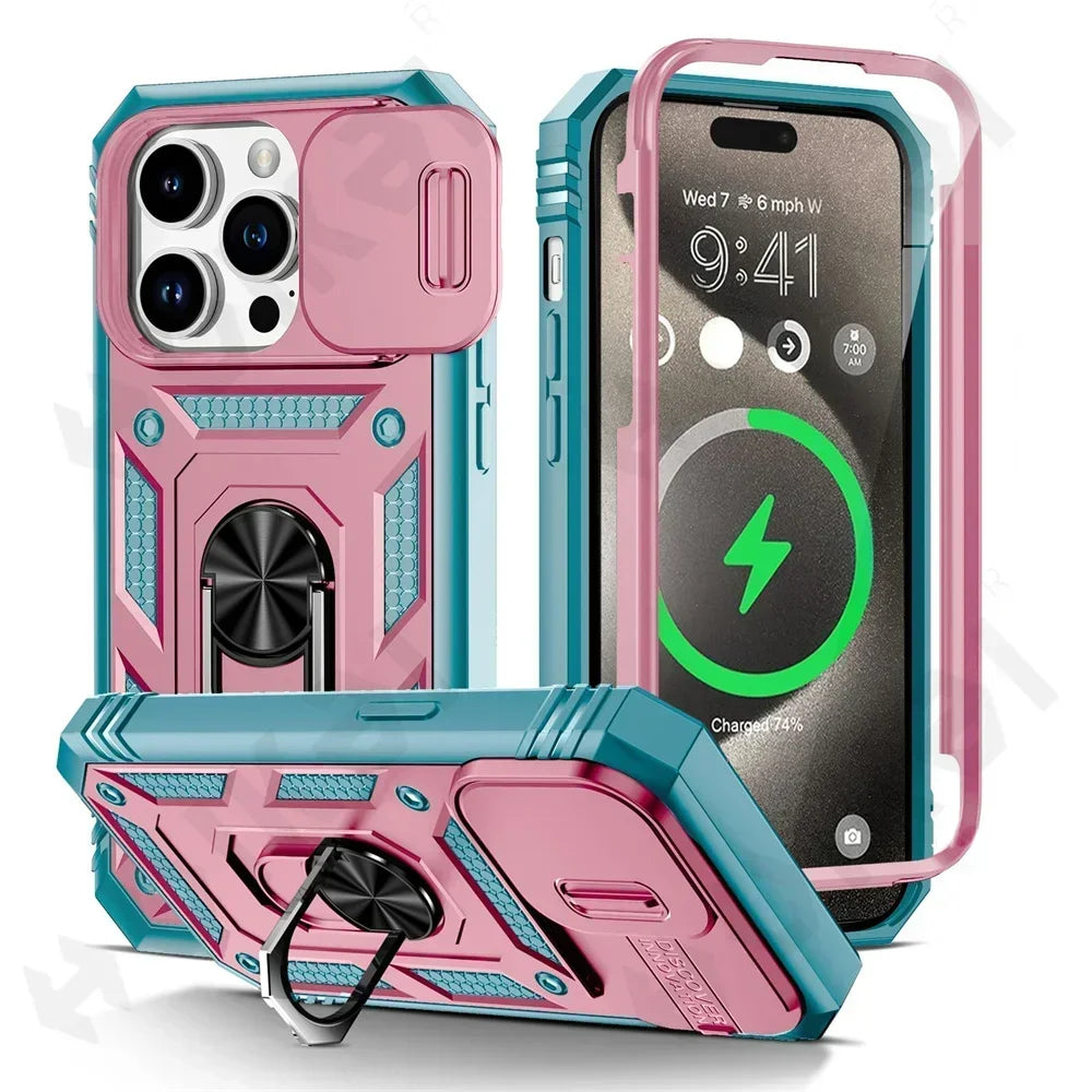 Camera Slide Armor Protection Armor iPhone Case - DealJustDeal