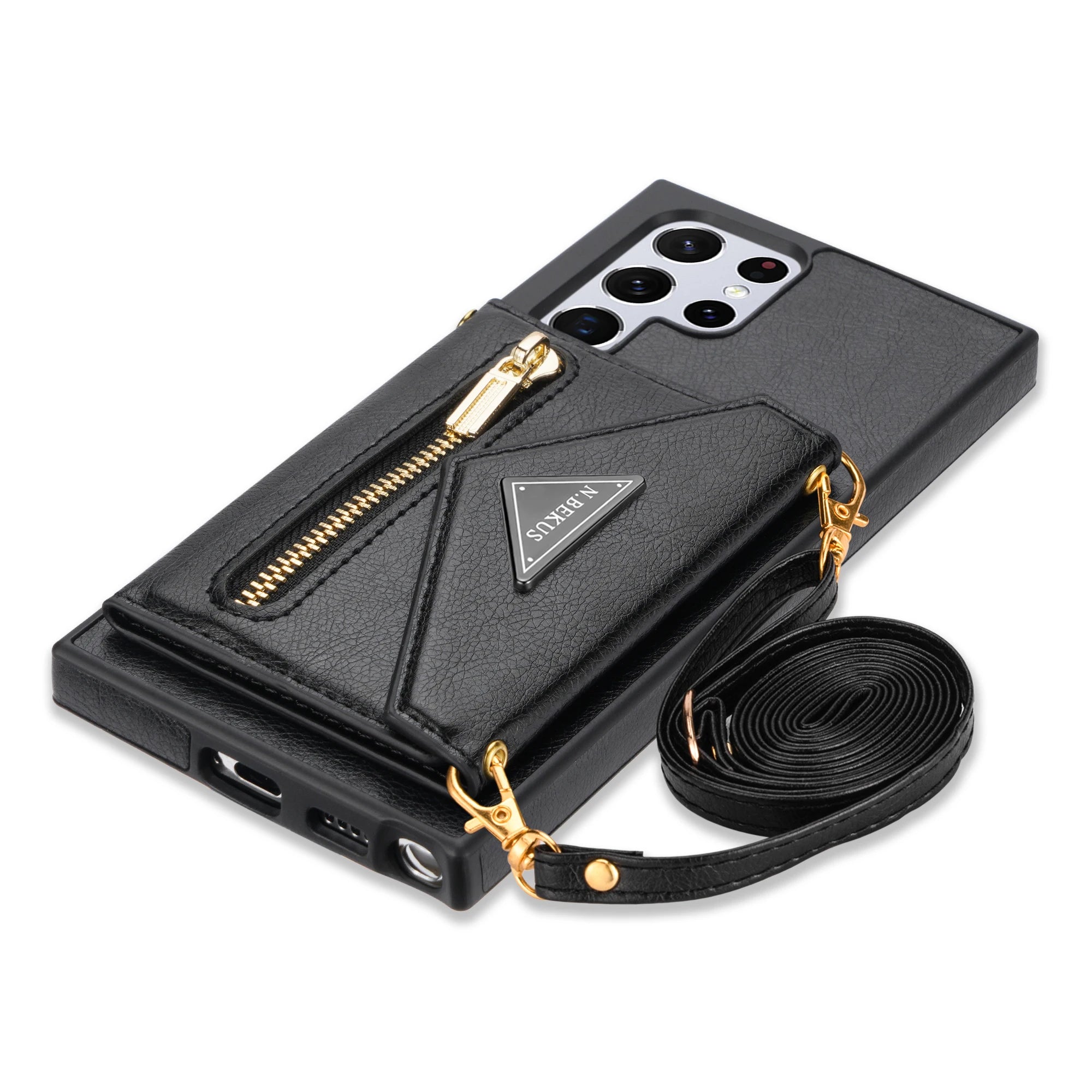 Crossbody Magnetic Leather Galaxy S Case - DealJustDeal