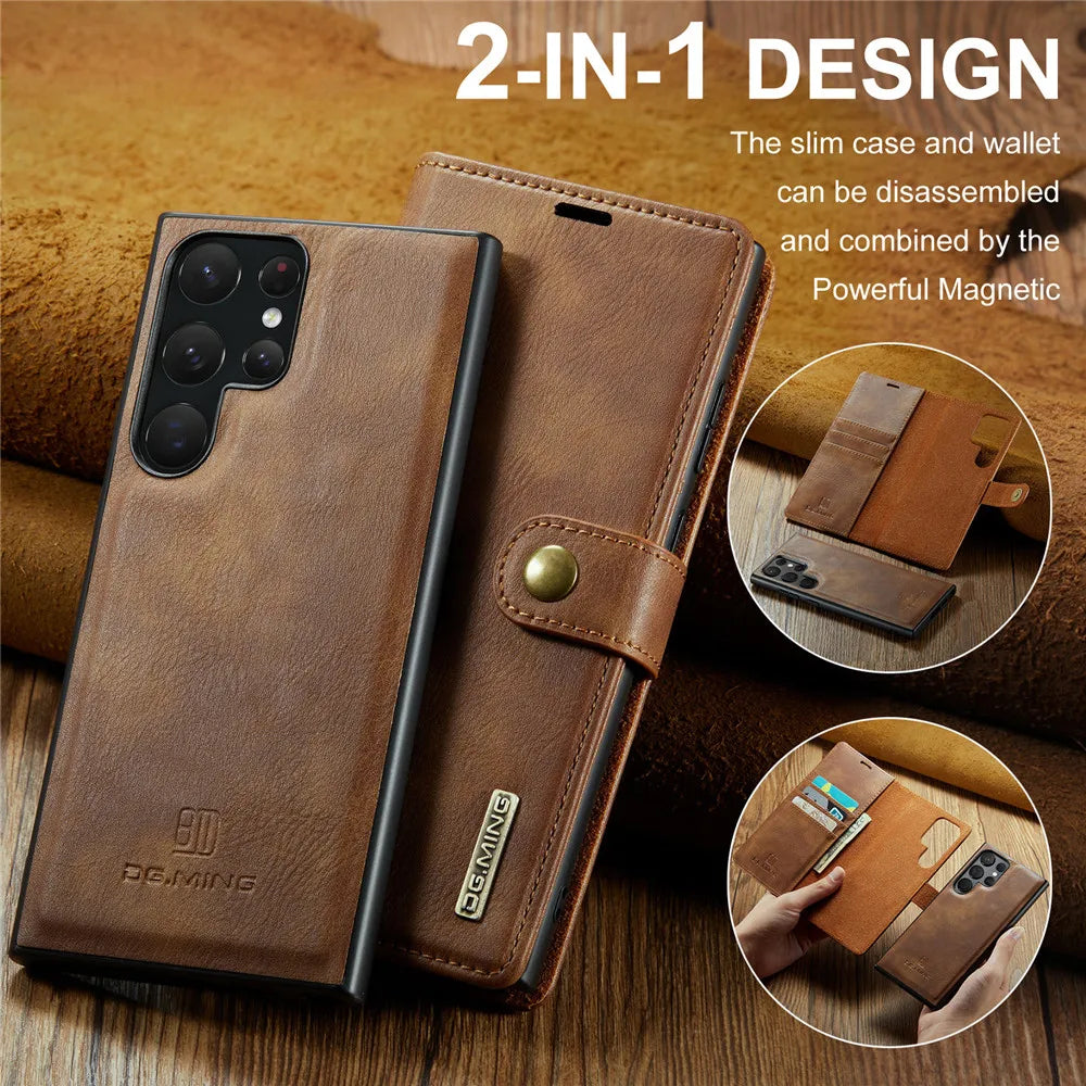 Detachable Magnetic Leather Galaxy Note and S Case - DealJustDeal