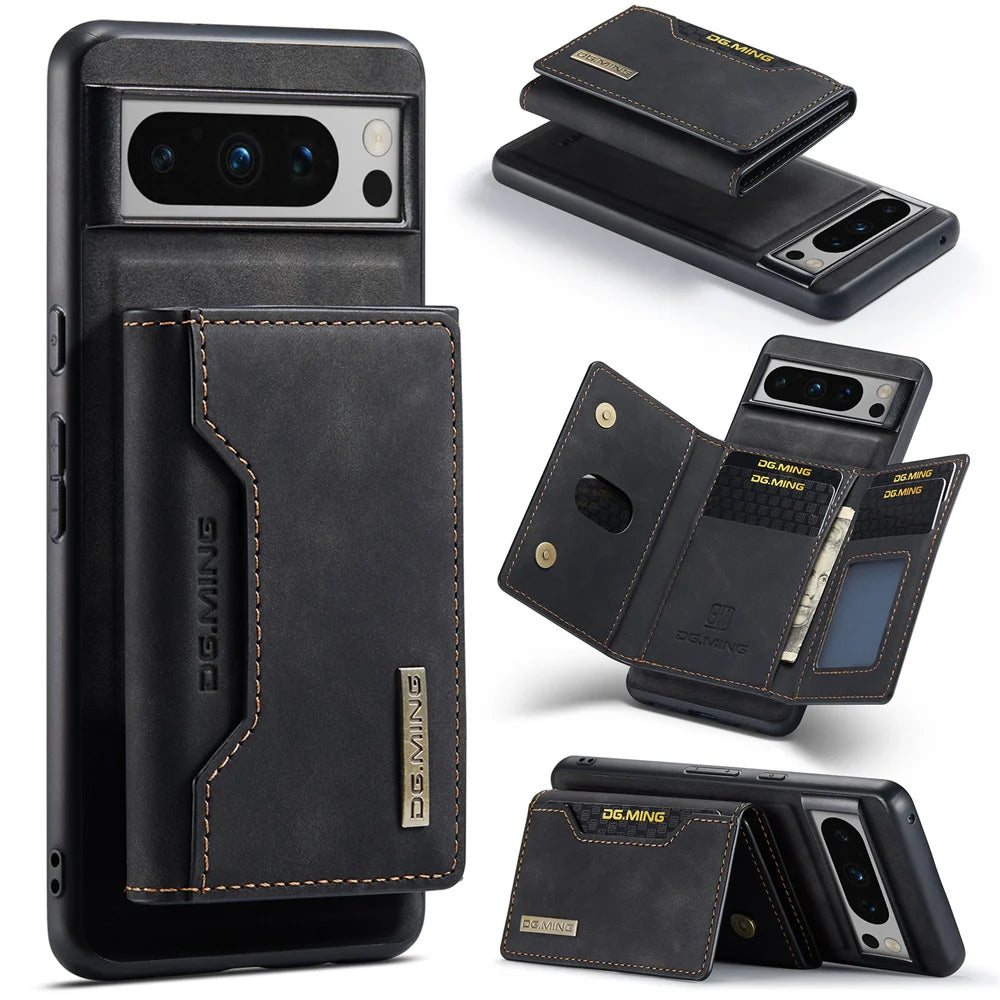 Detachable Magnetic Wallet Leather Google Case - DealJustDeal