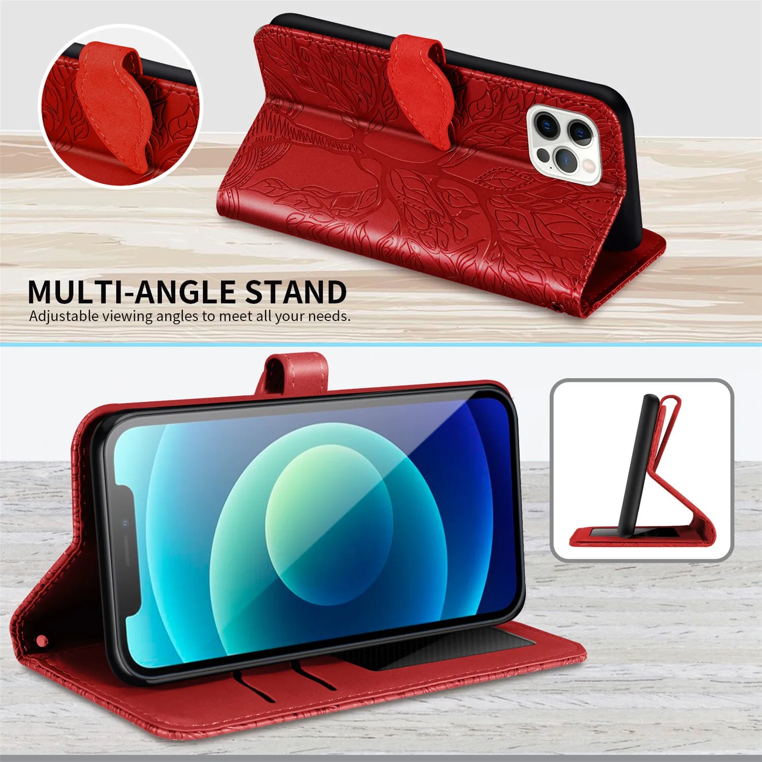 Holder Wallet Stand Leather Flip iPhone Case - DealJustDeal