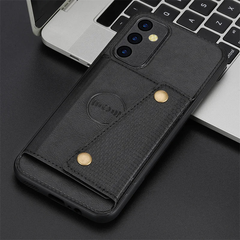 Wallet Card Holder Slot Leather Galaxy Case - DealJustDeal