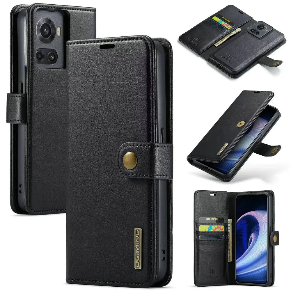 Leather Wallet Book Magnet Detachable Flip Cover Goolge Case - DealJustDeal